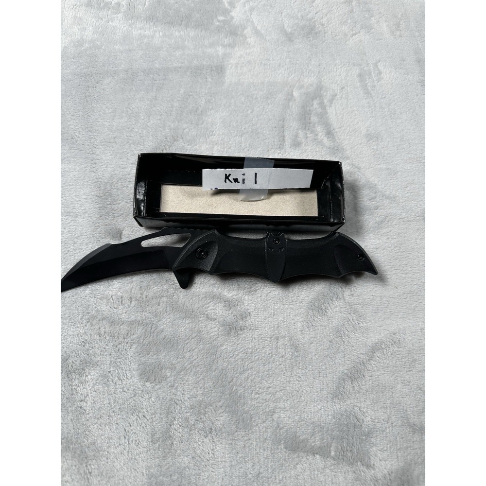 Spring Assisted Knife Black Bat